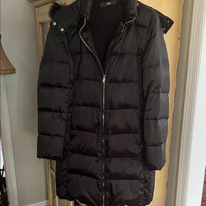 Tumi Black Puffer Jacket with Hood